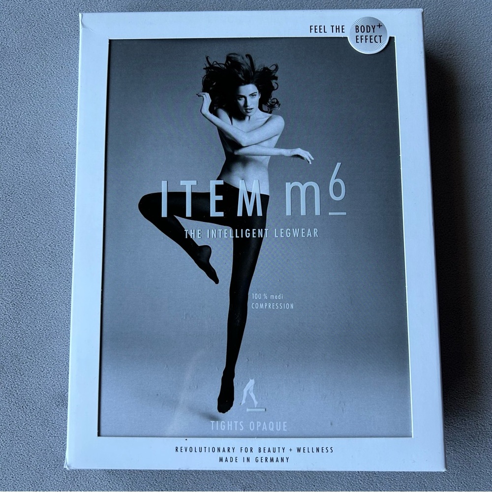Item m6 ~ Tights Opaque ~ 100% Medi Compression ~ Size L2 Large ~ Marine ~ New!